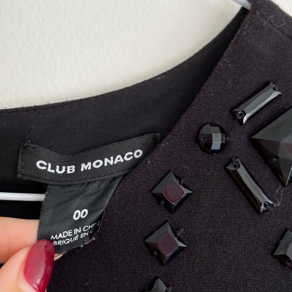 Club Monaco Black Beaded Dress - Picture 6 of 7
